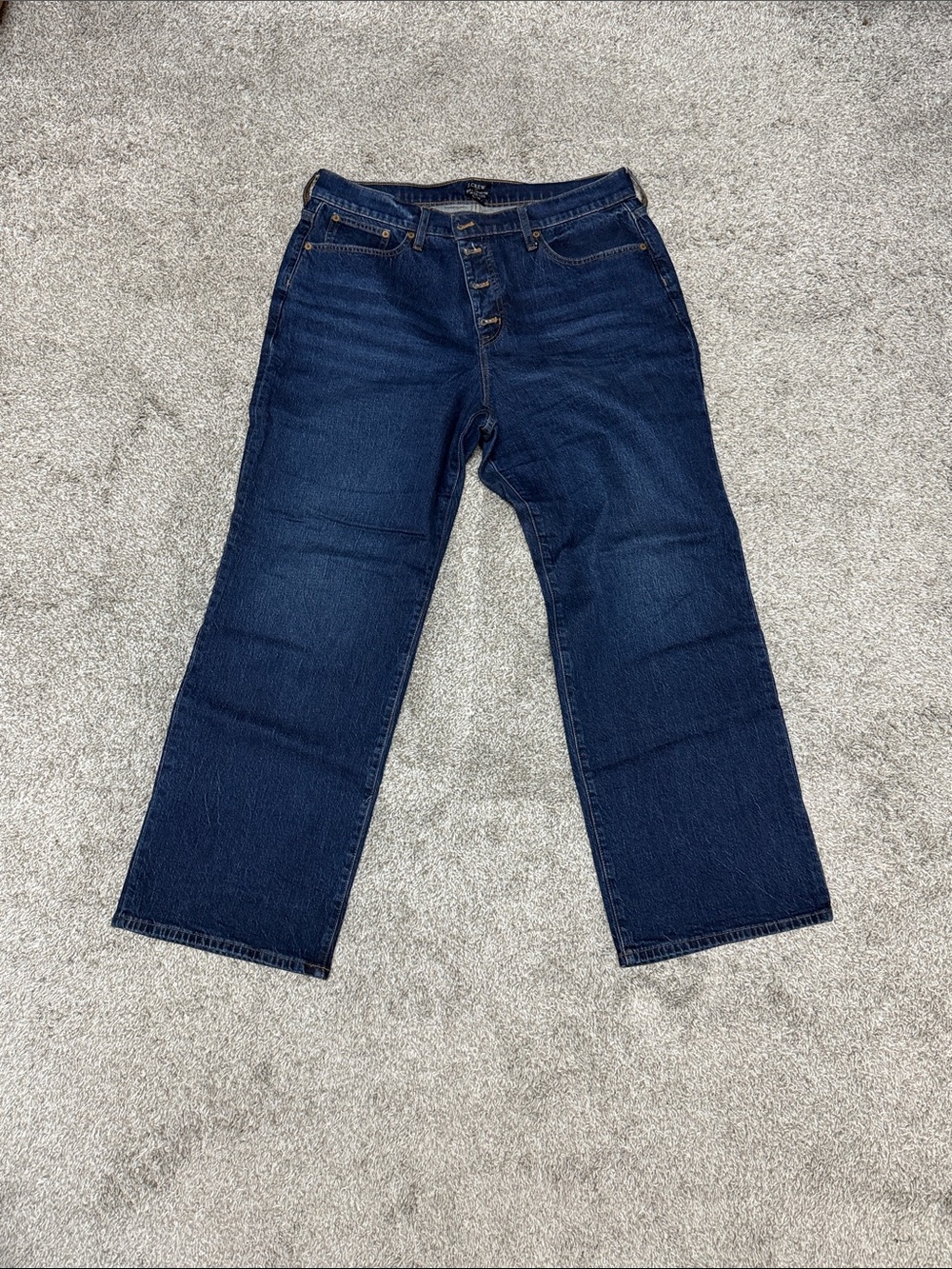 J. Crew Factory Dark Blue Wide Leg Jeans